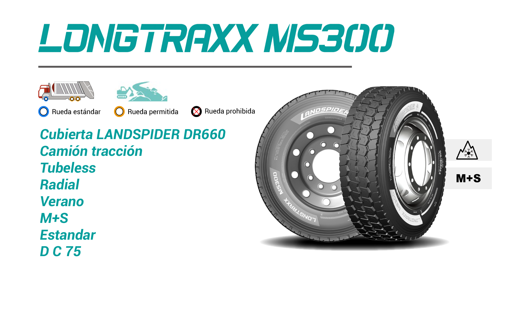 Neumático Landspider MS300